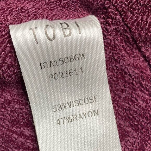 TOBI Maroon cropped Halter Top size Small - Picture 5 of 5